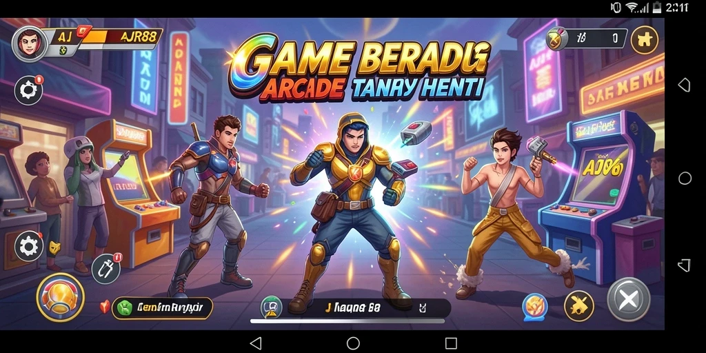 Screenshot gameplay AJR88 menampilkan aksi seru dalam permainan Arcade.