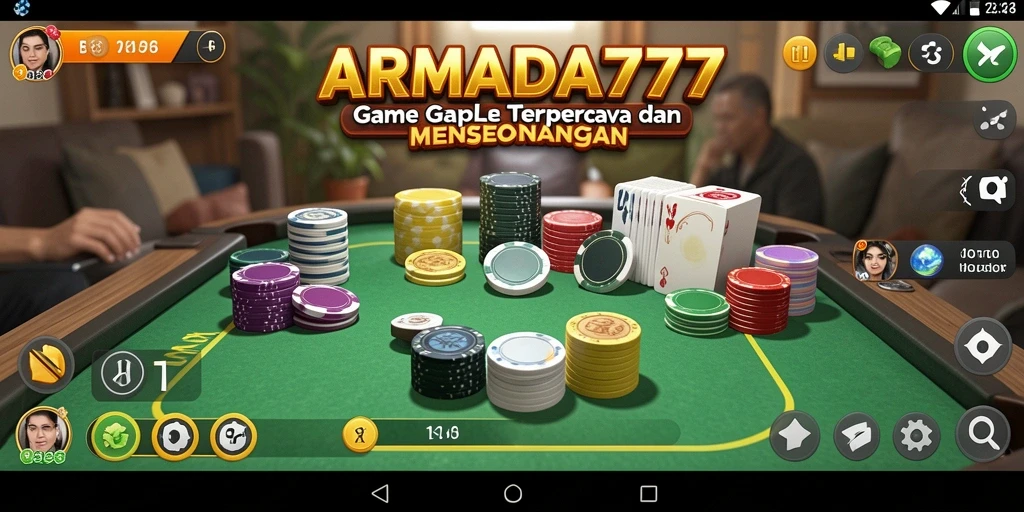 Tampilan menarik gameplay Gaple di ARMADA777.