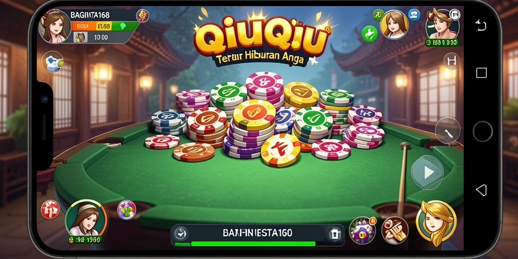 Screenshot BAGINTA168 menampilkan gameplay seru QiuQiu.