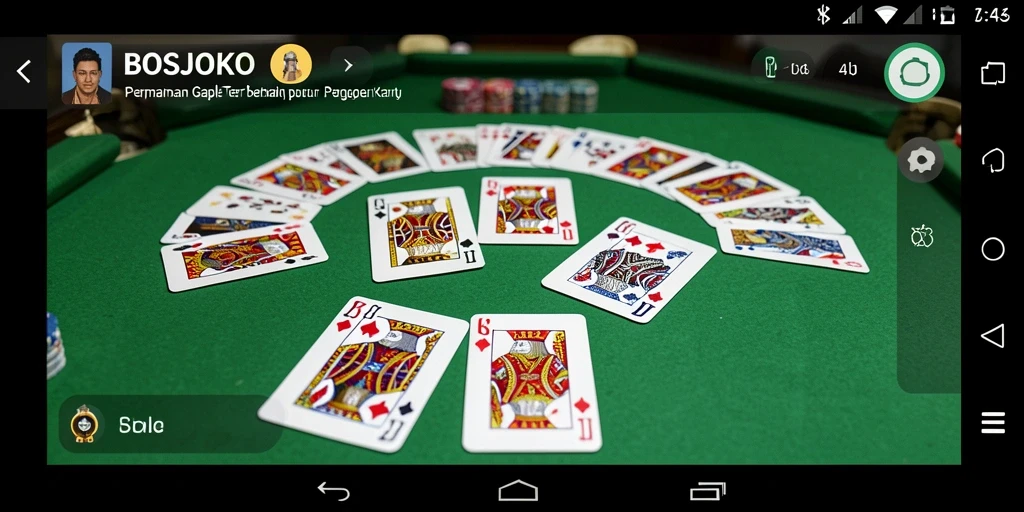 Tampilan gameplay seru dari permainan Gaple BOSJOKO