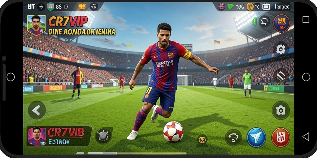 Tangkapan layar gameplay CR7VIP yang menunjukkan momen permainan yang menyenangkan.