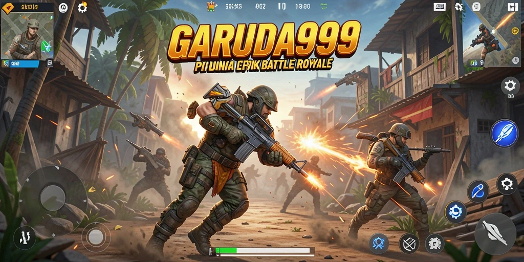 Gameplay seru dan intens dari GARUDA999 dalam genre Battle Royale.