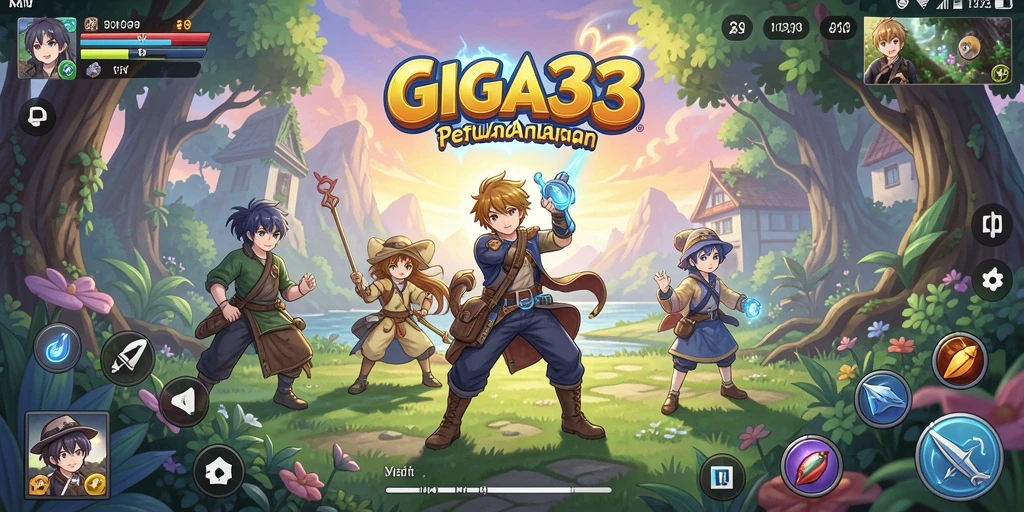 Gameplay GIGA33 yang seru dengan karakter Anime yang menarik.