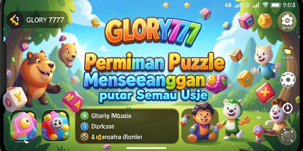Tampilan gameplay menarik GLORY777 dengan berbagai teka-teki.
