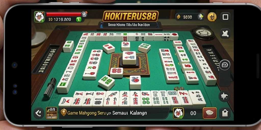 Screenshot gameplay HOKITERUS88 yang menampilkan bakat Mahjong yang menantang.