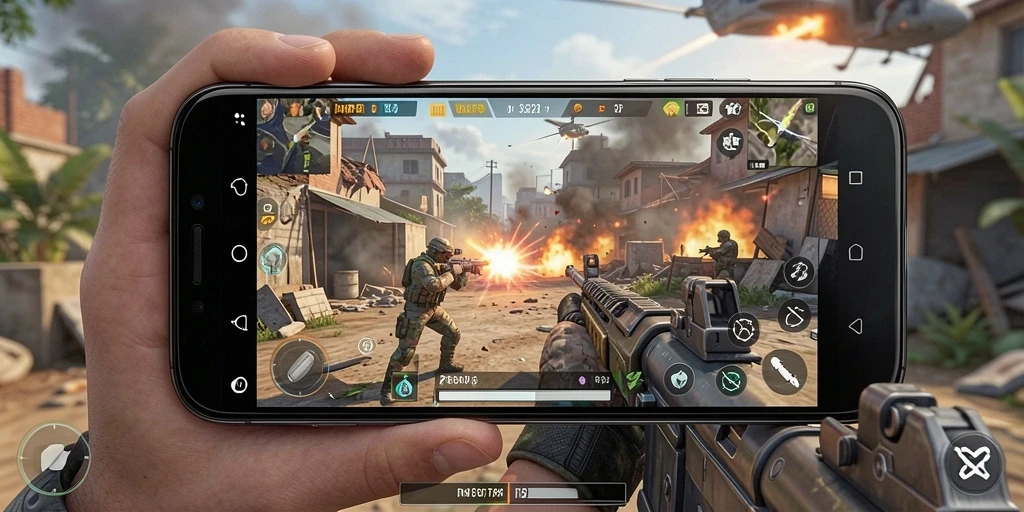 Tampilan gameplay IN22 yang seru dan mendebarkan dalam genre TPS.