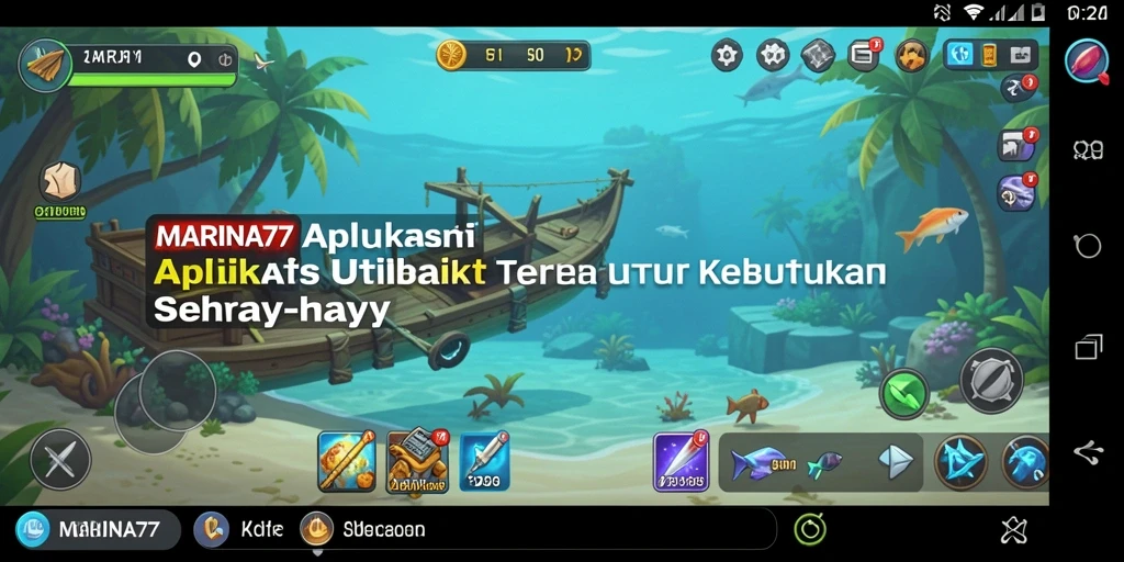 Tampilan antarmuka aplikasi MARINA77 yang menarik dan fungsional.