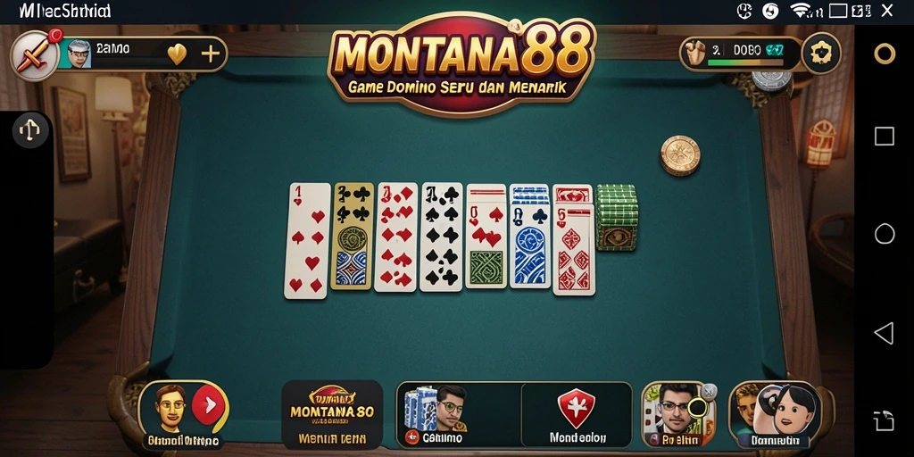 Screenshot gameplay MONTANA88 yang menarik saat bermain Domino.