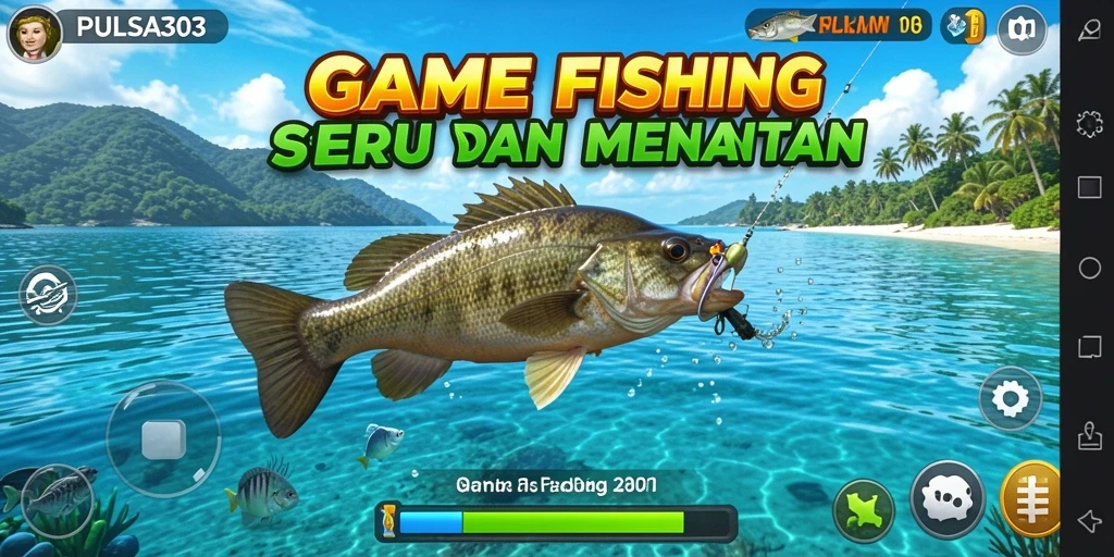 Tampilan gameplay PULSA303 dengan suasana memancing yang menawan.