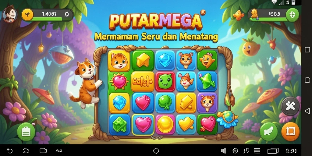 Tampilan gameplay seru dalam PUTARMEGA yang menarik.