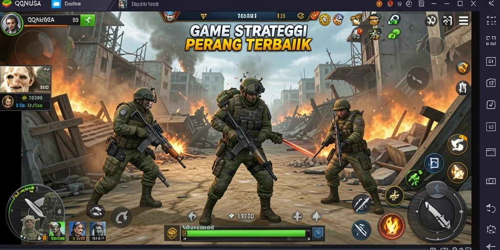 Tampilan gameplay menegangkan dalam QQNUSA.