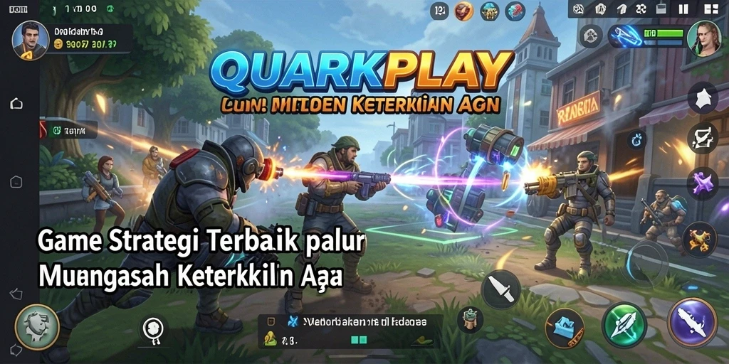 Screenshot menunjukkan gameplay menarik dan dinamis dari QUARKPLAY.