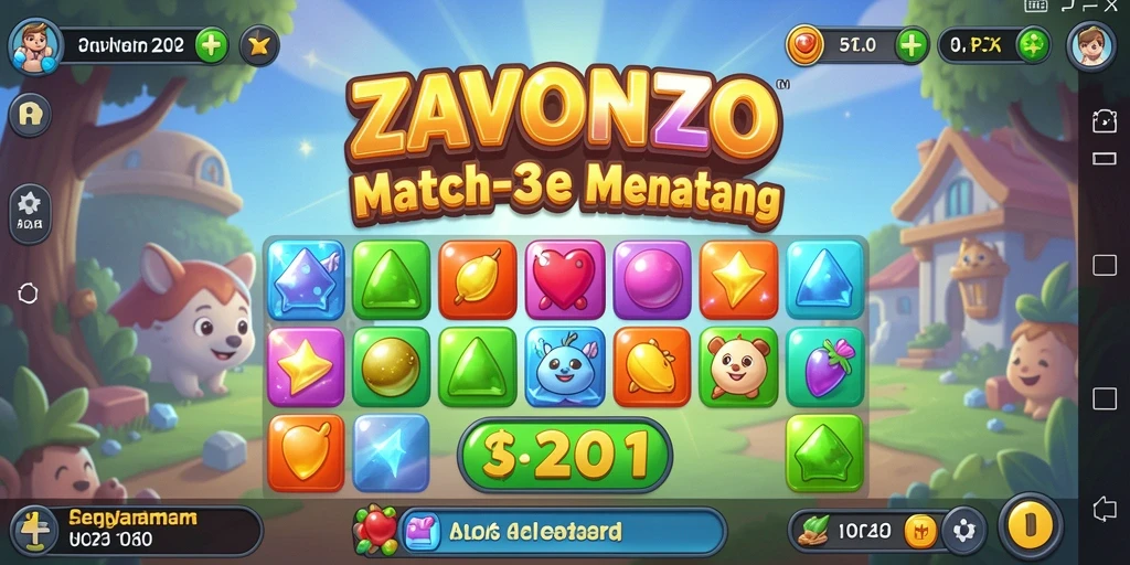 Tampilan gameplay yang menarik dan penuh warna dari ZAVONZO.